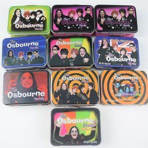 Osbourne Family 2002 Collectible Mini Tin Lunchboxes Complete Set + 4 Extras